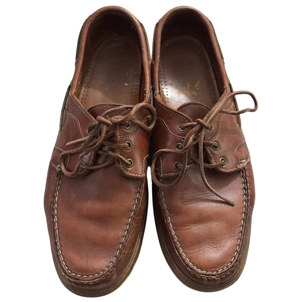 Allen Edmonds Eastport Boat Shoes 14D Deck Shoes Leather Casual 3 Eye Daily